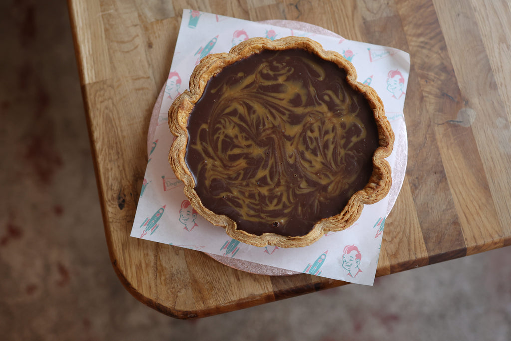 Miso Chocolate Caramel Pie